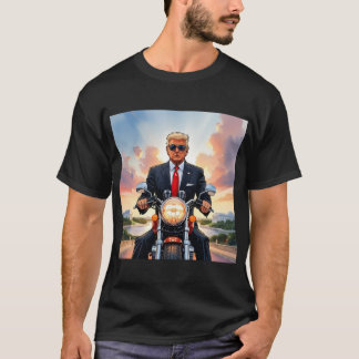 Trump Riding Motorrad US Hauptstadt Washington DC T-Shirt