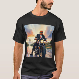 Trump Riding Motorrad US Hauptstadt Washington DC T-Shirt