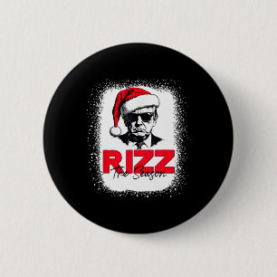 Trump Rizz Die Jahreszeit Weihnachten Funny Donald Button