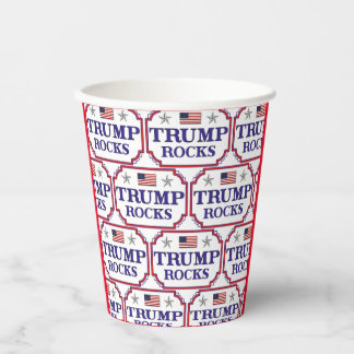 Trump Rocks Paper Cups Pappbecher