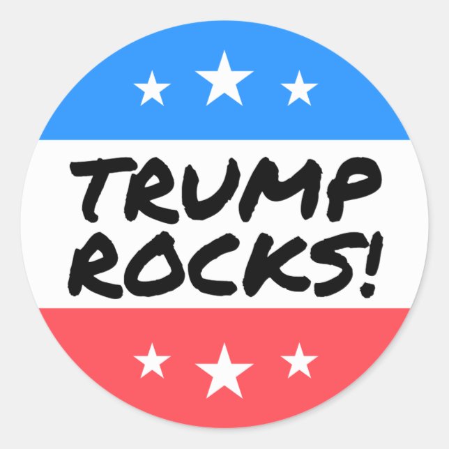 TRUMP ROCKS Rundaufkleber Runder Aufkleber (Vorderseite)