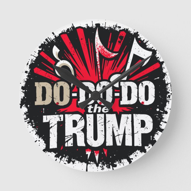 Trump Runde Wanduhr (Vorderseite)