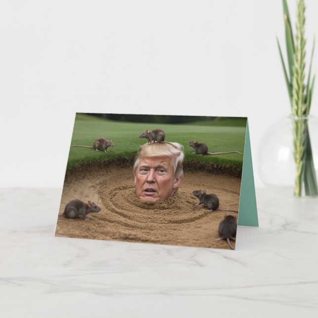 Trump Sandtrap Greeting Card Karte (Vorderseite)