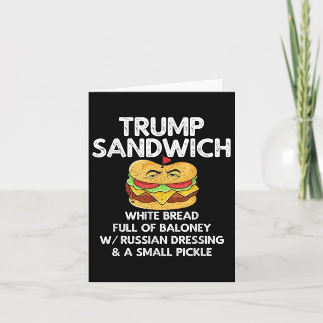 Trump Sandwich Anti-Trump Vintag Karte (Vorderseite)