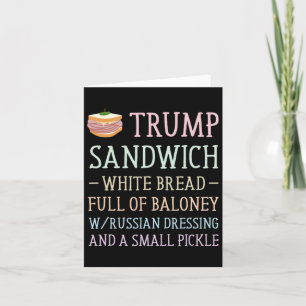 Trump Sandwich Sign Funny Karte