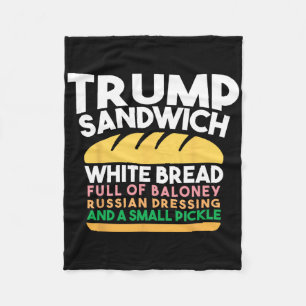 Trump-Sandwich Weißbrot voll mit Loney Russian D Fleecedecke