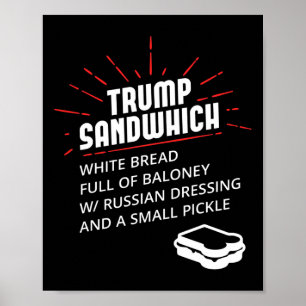 Trump-Sandwich Weißbrot voller einsamer russischer Poster