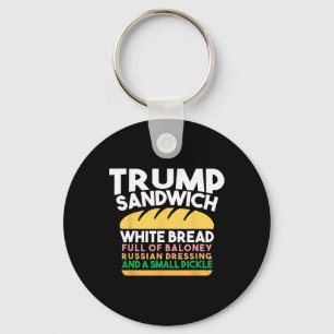 Trump-Sandwich Weißbrot voller Schwindel Russisch Schlüsselanhänger