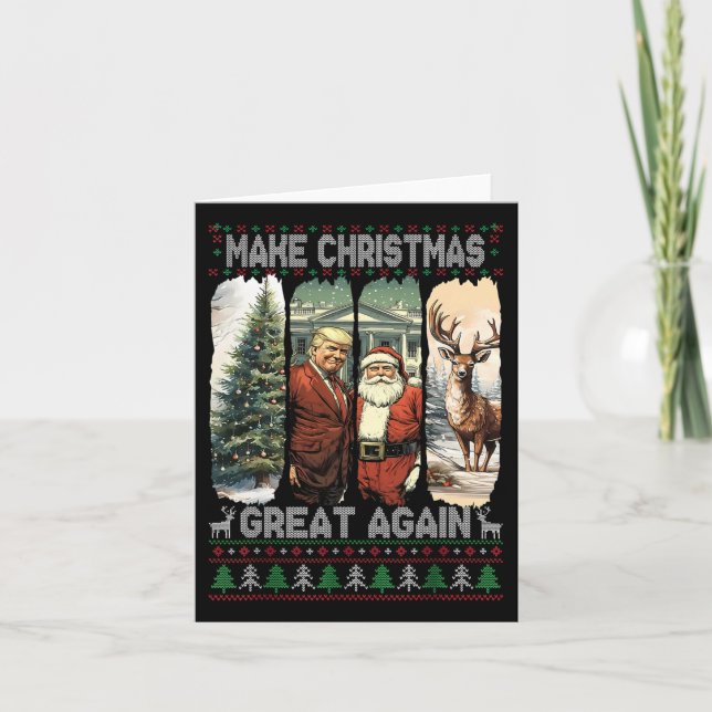 Trump Santa 47. Präsident Make Christmas Great Ag Karte (Vorderseite)