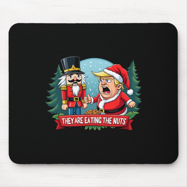 Trump Santa Claus mit Nutcracker essen sie Mousepad (Vorne)