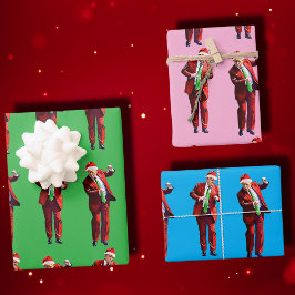 Trump Santa Claus | Trump Dance Weihnachtsgeschenk Geschenkpapier Set
