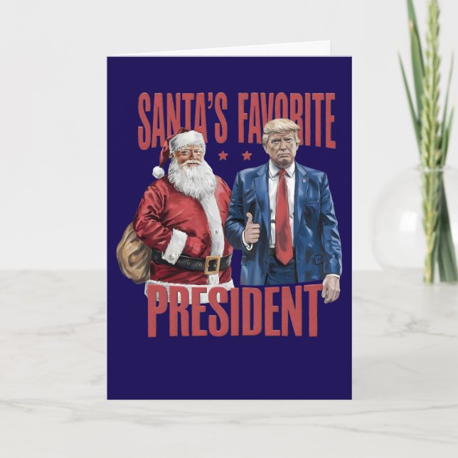 Trump Santa's Favorite President Christmas Card Karte (Vorderseite)