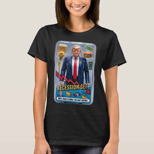 Trump Satire überlebte Rezession Box Set Action Fi T-Shirt (Vorderseite)