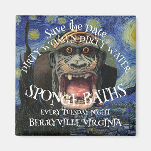 TRUMP SAVE THE DATE SCHWIERIGE FRAUEN SPONGE BATHE MAGNET