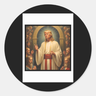 Trump Savior Runder Aufkleber