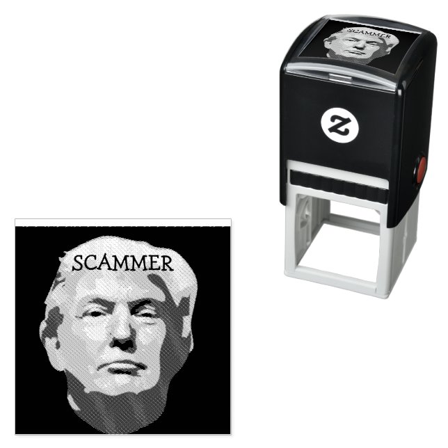 Trump Scammer-Briefmarke Permastempel (Beispiel)