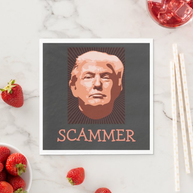 Trump Scammer Paper Napkin Serviette (Beispiel)