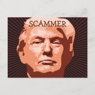 Trump Scammer Postcard Postkarte