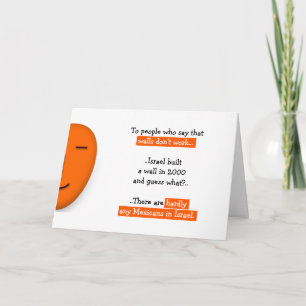 Trump schließt die Mauer der Mexikaner und den isr Karte