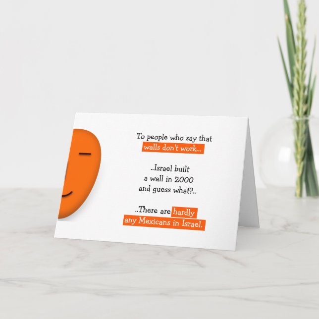 Trump schließt die Mauer der Mexikaner und den isr Karte (Vorderseite)