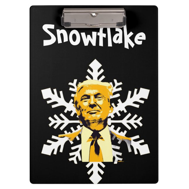 Trump/Schneeblättchen-Clipboard Klemmbrett (Vorderseite)
