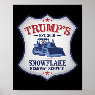 Trump Schneepflug Trump Schneepflügen Schneefall E Poster