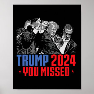 Trump Schuss kugelsicher blutiges Ohr blutend Butl Poster