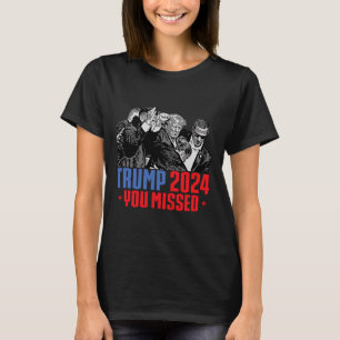 Trump Schuss kugelsicher blutiges Ohr blutend Butl T-Shirt