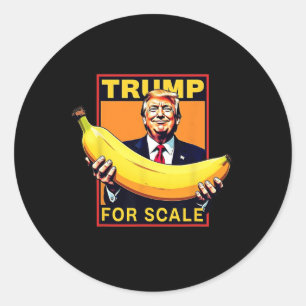 Trump seine Banane (für Maßstäbe) Starship Funny 2 Runder Aufkleber