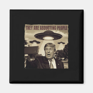 Trump Selfie Ufo Alien Entführung Magnet