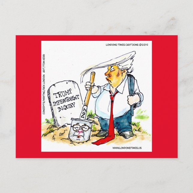 Trump senkt die Barriere gegen das Amtsenthebungsv Postkarte (Vorderseite)