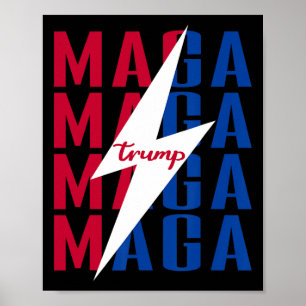 Trump-Shirt Flagge Vintage Style Poster Mega 2024