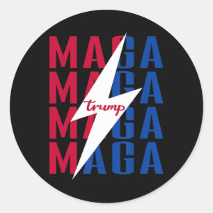 Trump-Shirt-Flagge Vintage Style Poster Mega 2024 Runder Aufkleber