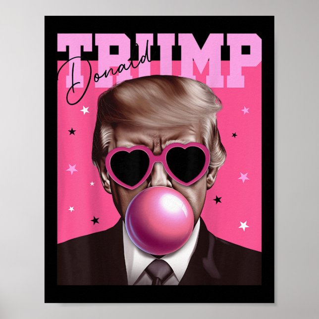 Trump Shirt für Kinder Männer Frauen Donald Trump  Poster (Vorne)