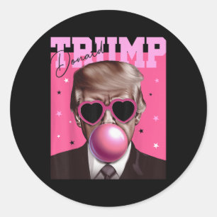 Trump Shirt für Kinder Männer Frauen Donald Trump Runder Aufkleber