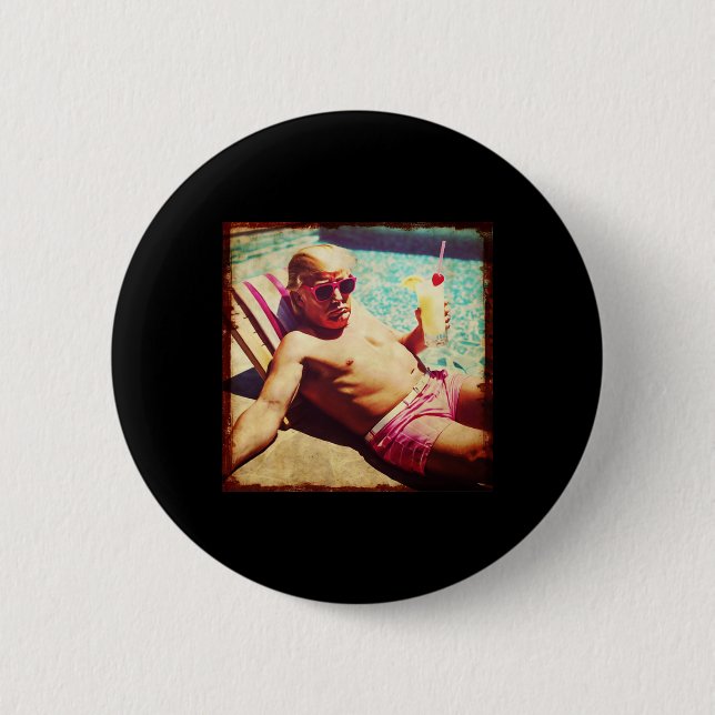 Trump-Shirt Lustig Pina Colada Donald Trump Republ Button (Vorderseite)