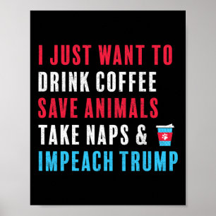 Trump Shirt Resist impeach Trump Kaffeetiere Poster