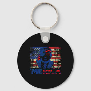 Trump-Shirt Viertes 4. Juli Trump American Fla Schlüsselanhänger
