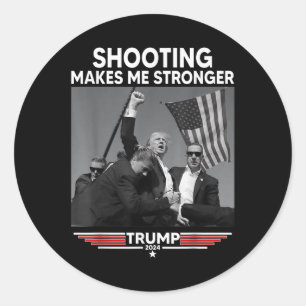 Trump-Shooting macht mich stärker schockieren Runder Aufkleber