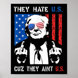 Trump Sie hassen uns, weil sie nicht wir sind Lust Poster