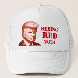 Trump sieht Red Unofficial Tasse Shot Trump 2024 Truckerkappe