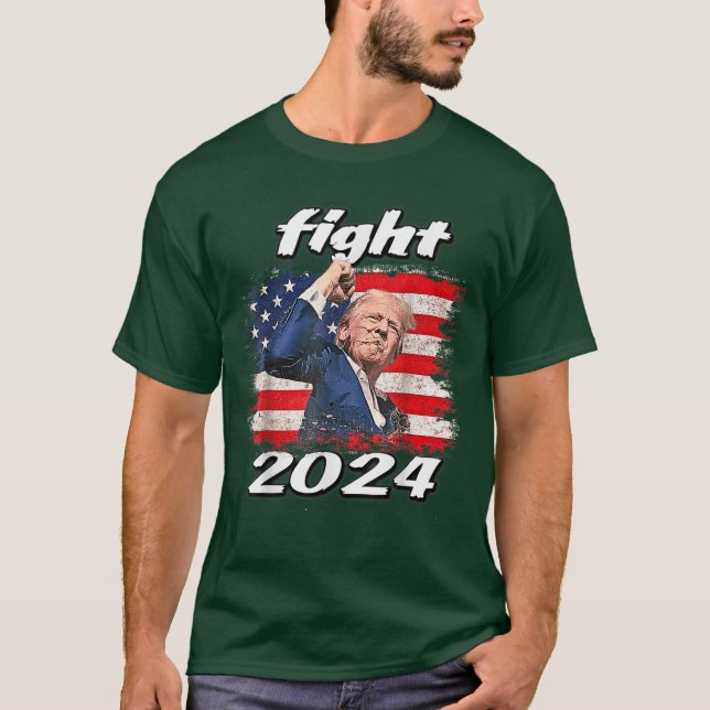 Trump signalisiert den Amerikanern zu kämpfen T-Shirt (Vorderseite)