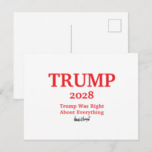 Trump-Signatur 2028 Personalisierter Name Feiertagspostkarte