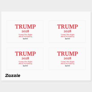 Trump-Signatur 2028 Personalisierter Name  Rechteckiger Aufkleber