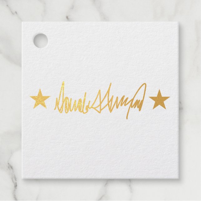Trump-Signatur Geschenkanhänger (Vorderseite)