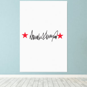 Trump-Signatur Leinwanddruck