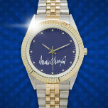 Trump Signature dunkelblaue US Flagge Armbanduhr<br><div class="desc">Trump Signature dark blue US Flagge Watch - ein phantastisches Geschenk für Patrioten- und Trumpf-Liebhaber</div>