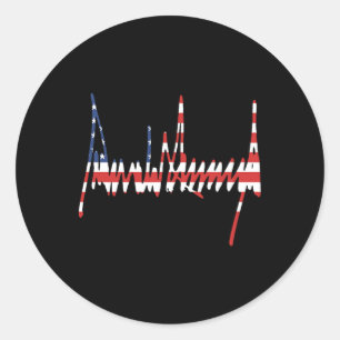 Trump Signature Usa Mega 47. Präsident Pro-trump Runder Aufkleber