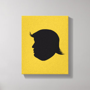 TRUMP SILHOUETTE LEINWANDDRUCK