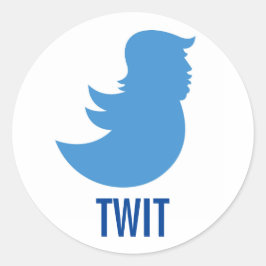 Trump Sind zum Kotzen Sticker: "TWIT" Runder Aufkleber